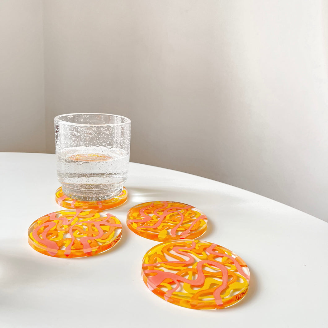 Lot de 4 sous-verres PAINTY